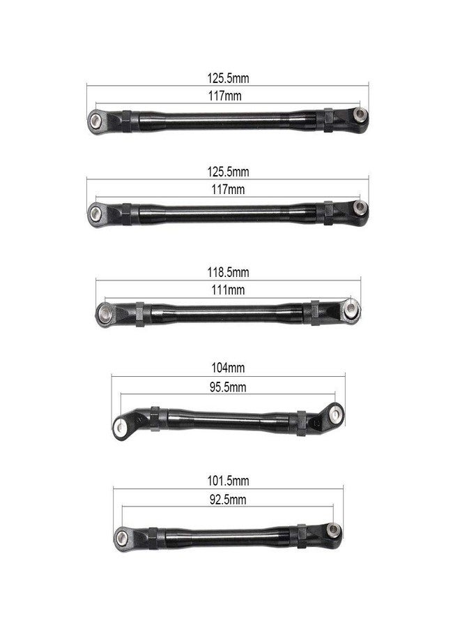 Benedict Harry مجموعة من 10 قطع من وصلات قضبان الألومنيوم لسيارات الزحف التي تعمل بالتحكم عن بعد Axial SCX10 II 90046 90047 بمقياس 1/10 #B - Image 2